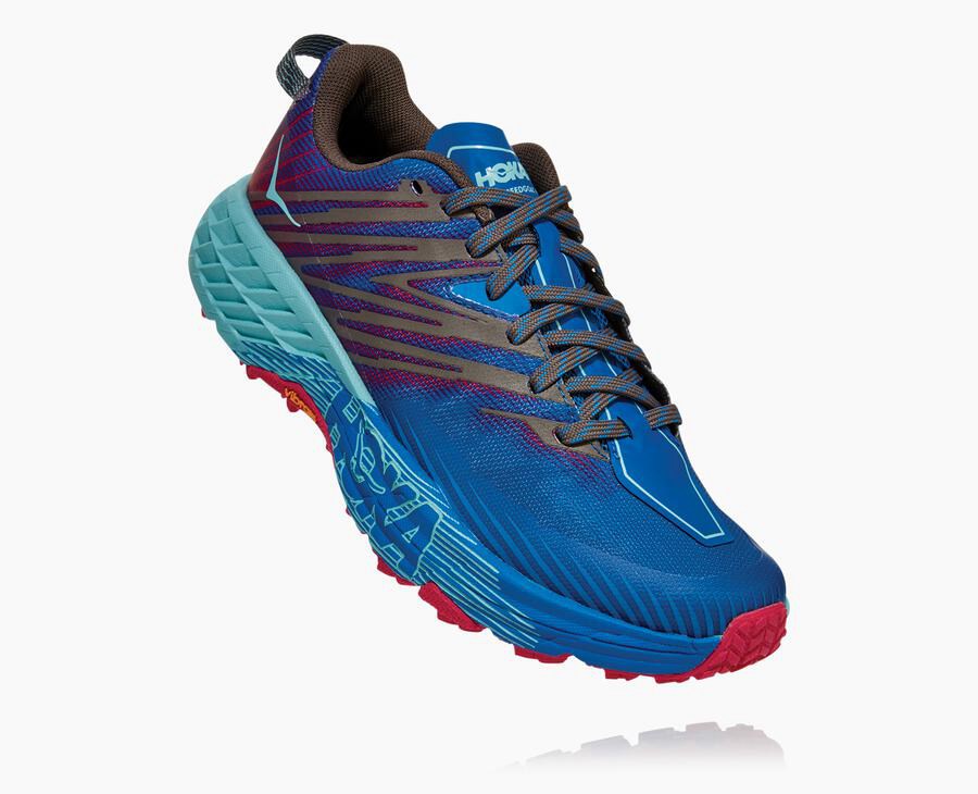 Hoka Speedgoat 4 - Women's Trail Shoes - Blue - UK 059DRJUBG